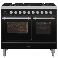 ILVE Roma 100cm 6 Burner Gas Hob Double Oven Dual Fuel Range Cooker