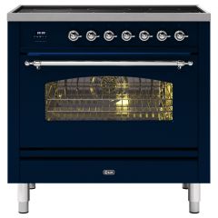 ILVE Milano 90cm 6 Zone Induction Hob Single Oven Dual Fuel Range Cooker