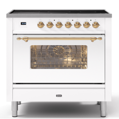 ILVE Milano 90cm 6 Zone Induction Hob Single Oven Dual Fuel Range Cooker