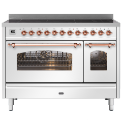 ILVE Milano 120cm 7 Zone Induction Hob Double Oven All Electric Range Cooker