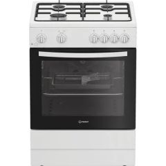 Indesit I6GGMMW/UK//M 60cm 4 Burner Gas Hob Single Oven Gas Cooker