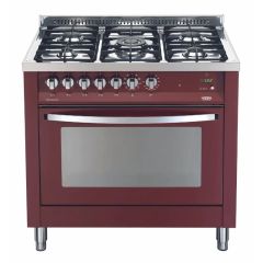 Lofra Rainbow 90cm 5 Burner Gas Hob Single Oven Dual Fuel Range Cooker