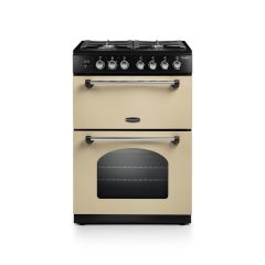 Rangemaster Classic 60cm 4 Ring Gas Hob Double Oven Dual Fuel Mini Range Cooker