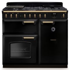 Rangemaster Classic Deluxe 100cm Gas Hob Double Oven Dual Fuel Range Cooker