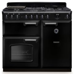Rangemaster Classic Deluxe 100cm Gas Hob Double Oven Dual Fuel Range Cooker