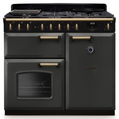 Rangemaster Classic Deluxe 100cm Gas Hob Double Oven Dual Fuel Range Cooker
