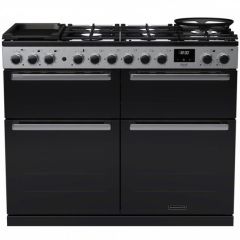 Rangemaster Edge Deluxe 110cm 7 Burner Gas Hob Double Oven Dual Fuel Range Cooker
