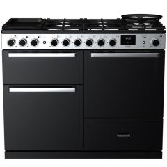 Rangemaster Edge Deluxe 110cm 7 Burner Gas Hob Double Oven Dual Fuel Range Cooker