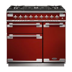 Rangemaster Elise 90cm 5 Burner Gas Hob Double Oven Dual Fuel Range Cooker