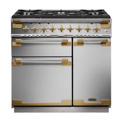 Rangemaster Elise Luxe 90cm 5 Burner Gas Hob Double Oven Dual Fuel Range Cooker