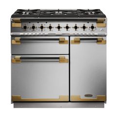 Rangemaster Elise Luxe 90cm 5 Burner Gas Hob Double Oven Dual Fuel Range Cooker