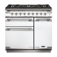 Rangemaster Elise 90cm 5 Burner Gas Hob Double Oven Dual Fuel Range Cooker