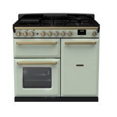 Rangemaster Estel Deluxe 100cm 5 Ring Gas Hob Double Oven Dual Fuel Range Cooker