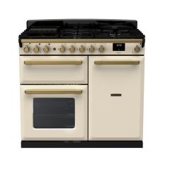 Rangemaster Estel Deluxe 100cm 5 Ring Gas Hob Double Oven Dual Fuel Range Cooker