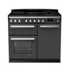 Rangemaster Estel Deluxe 100cm 5 Ring Gas Hob Double Oven Dual Fuel Range Cooker