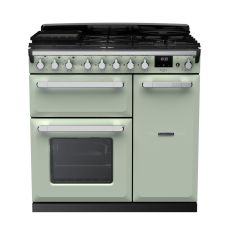 Rangemaster Estel Deluxe 90cm 5 Ring Gas Hob Double Oven Dual Fuel Range Cooker