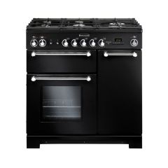 Rangemaster Kitchener 90cm 5 Burner Gas Hob Double Oven Dual Fuel Range Cooker