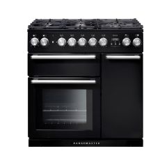 Rangemaster Nexus 90cm 5 Burner Gas Hob Double Oven Dual Fuel Range Cooker