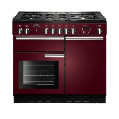 Rangemaster Professional+ 100cm 5 Burner Hob Double Oven Dual Fuel Range Cooker