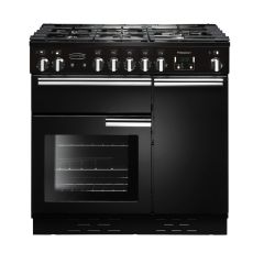 Rangemaster Professional+ 90cm 5 Ring Gas Hob Double Oven Dual Fuel Range Cooker