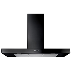 Rangemaster UHDF100BL 90cm 3 Speed Black Flat Cooker Hood