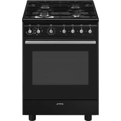 Smeg Concert 60cm 4 Burner Gas Hob Single Oven Dual Fuel Mini Range Cooker