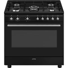 Smeg Concert 90cm 5 Burner Single Oven Dual Fuel Range Cooker