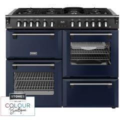 Stoves Richmond Deluxe 110cm 7 Burner Gas Hob Quad Oven Dual Fuel Range Cooker