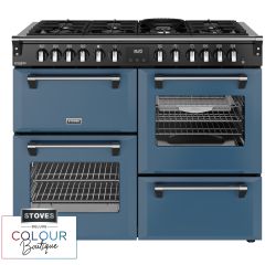 Stoves Richmond Deluxe 110cm 7 Burner Gas Hob Quad Oven Dual Fuel Range Cooker