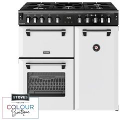 Stoves Richmond Deluxe 90cm 5 Burner Gas Hob Triple Oven Dual Fuel Range Cooker