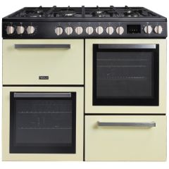 Tesla 100cm 7 Burner Gas Hob Double Oven Dual Fuel Range Cooker