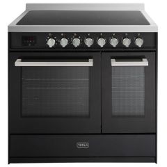 Tesla 90cm 5 Zone Ceramic Hob Double Oven All Electric Range Cooker