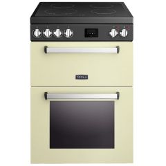 Tesla 60cm 4 Zone Ceramic Hob Double Oven All Electric Mini Range Cooker