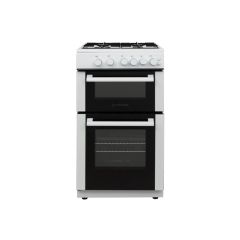 White Knight WK-ATTCG50W/GR 50cm 4 Burner Gas Hob Twin Cavity Gas Cooker