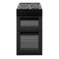 Willow WE50TSB/M 50cm 4 Zone Solid Plate Hob Twin Cavity Electric Cooker