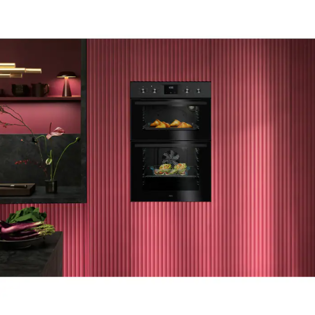 AEG 6000 SurroundCook OU5NP20B Built-In Eye-Level Double Electric Oven