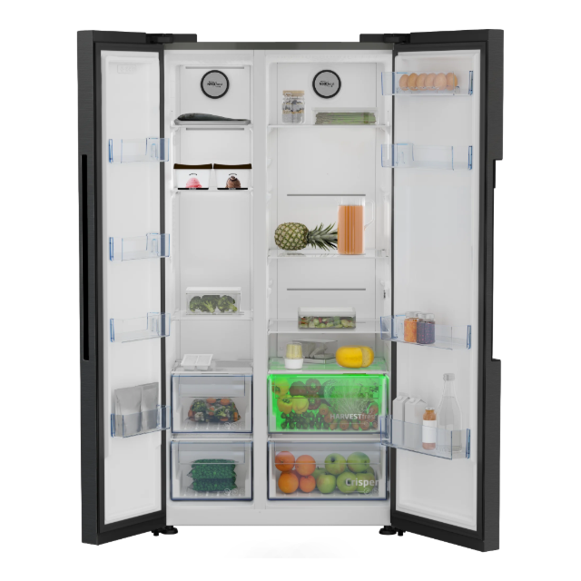 Beko ASL1442VPZ/M 91cm 2 Door NeoFrost HarvestFresh American Fridge Freezer