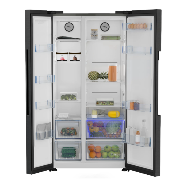 Beko ASL1442VPZ/M 91cm 2 Door NeoFrost HarvestFresh American Fridge Freezer
