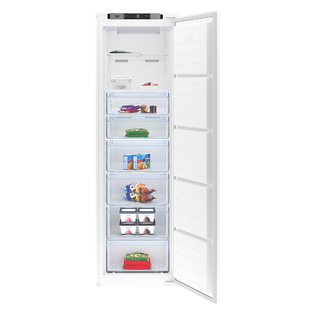 Beko BFFD4577/M 220L Frost Free Integrated Tall Freezer with Freezer Guard