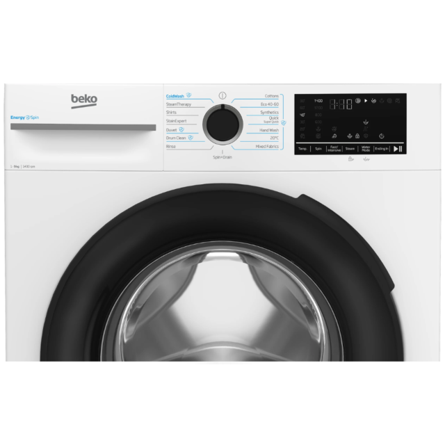 Beko BM3WT4941IW/M 9kg 1400rpm IronFast EnergySpin Washing Machine