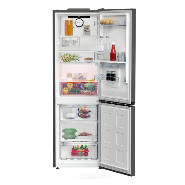 Beko CNG4686DVG/M 60cm 60/40 Total No Frost AeroFlow HarvestFresh Fridge Freezer