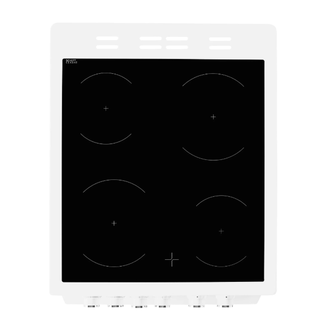 Beko KDVC563AW/M 50cm 4 Zone Ceramic Hob Double Oven Electric Cooker