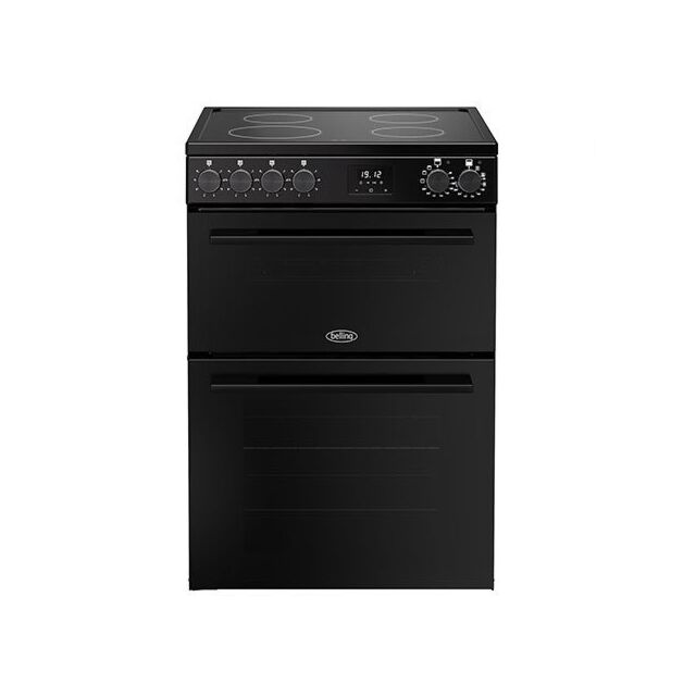 Belling Vision 60cm 4 Zone Ceramic Hob Double Oven Electric Mini Range Cooker