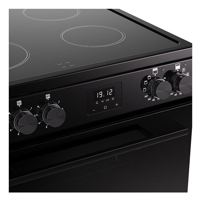 Belling Vision 60cm 4 Zone Ceramic Hob Double Oven Electric Mini Range Cooker