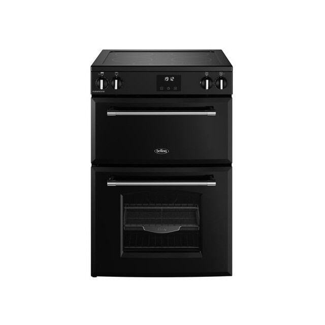Belling Farmhouse 60cm 4 Zone Induction Hob Double Oven Electric Range Cooker