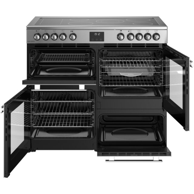Belling Cookcentre 100cm 5 Zone Ceramic Hob Double Oven Electric Range Cooker