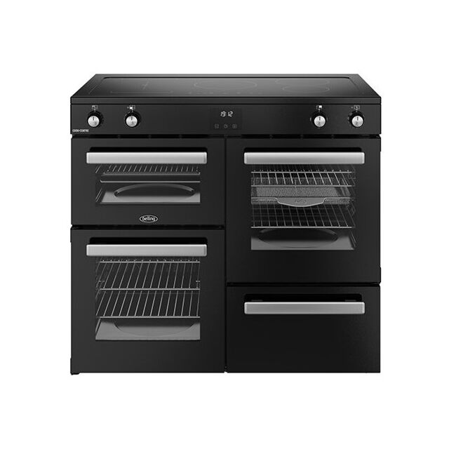 Belling Cookcentre 100cm 5 Zone Induction Hob Double Oven Electric Range Cooker