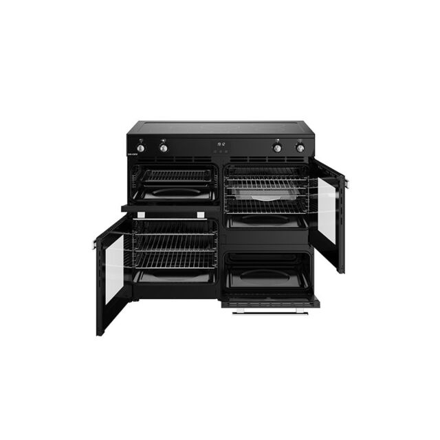 Belling Cookcentre 100cm 5 Zone Induction Hob Double Oven Electric Range Cooker