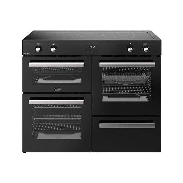 Belling Cookcentre 110cm 5 Zone Induction Hob Double Oven Electric Range Cooker