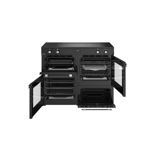 Belling Cookcentre 110cm 5 Zone Induction Hob Double Oven Electric Range Cooker